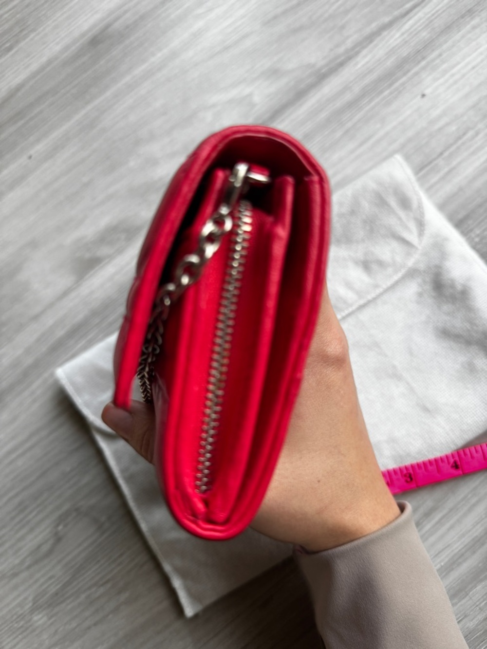 Dior Red Quilted Chain Mini Bag - Picture 6 of 7